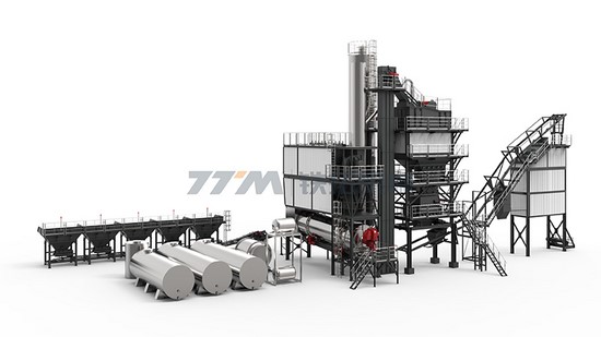 Planta de asfalto con tolva de almacenamiento lateral, serie PLB