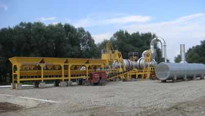 Planta dosificadora de asfalto móvil